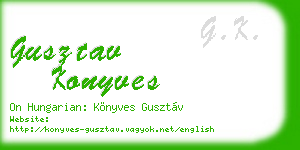 gusztav konyves business card