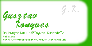 gusztav konyves business card